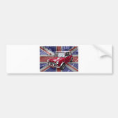 British Classic Mini car Bumpersticker (Voorkant)