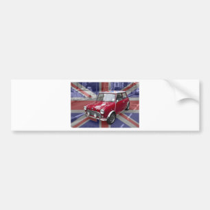 British Classic Mini car Bumpersticker