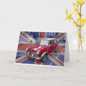 British Classic Mini car Kaart (Gele Bloem)