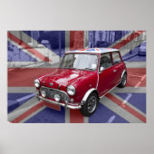 British Classic Mini car Poster (Voorkant)