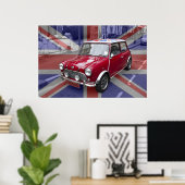 British Classic Mini car Poster (Thuiskantoor)