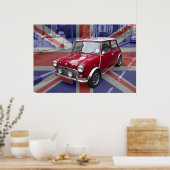 British Classic Mini car Poster (Keuken)