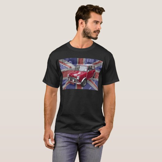 British Classic Mini car T-shirt (Voorkant volledig)