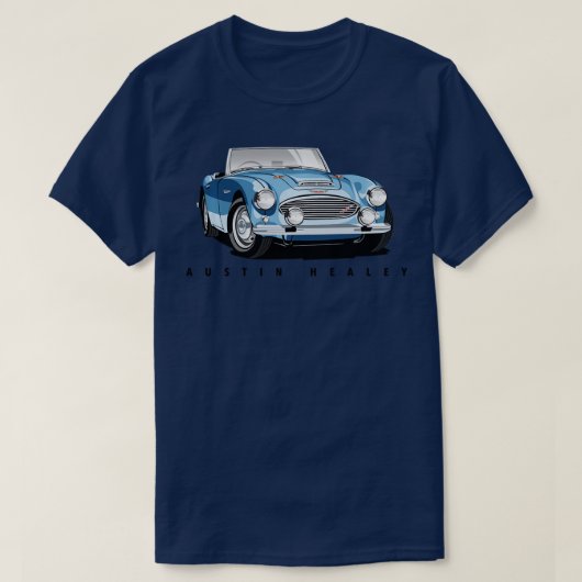 British Classic Sports Car Austin Healey Long Sle T-shirt (Design voorkant)