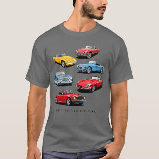 British Classic Sports Car Collection vintage T-shirt