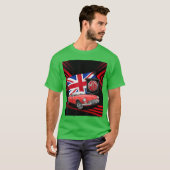 British Classic Sports Car MG MGB Convertible fami T-shirt (Voorkant volledig)