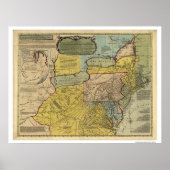 British Colonies America Map - 1771 Poster (Voorkant)