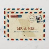 British Columbia Airmail | Huwelijk Dank u Briefkaart (Voorkant / Achterkant)