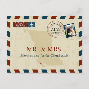 British Columbia Airmail   Weddenschap Hartelijk d Briefkaart