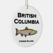 British Columbia - BC Chinook Salmon Keramisch Ornament (Rechts)