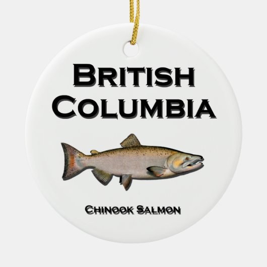 British Columbia - BC Chinook Salmon Keramisch Ornament (Voorkant)