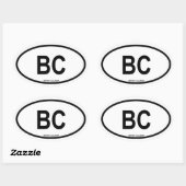 British Columbia "BC" Ovale Sticker (Vel)