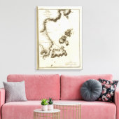 British Columbia Book Map Canvas Afdruk (Insitu (Woonkamer))