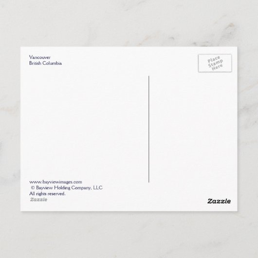 British Columbia Briefkaart (Achterkant)