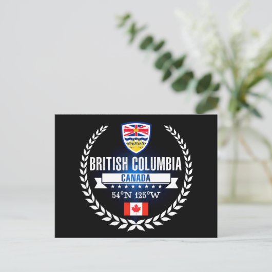 British Columbia Briefkaart (Staand voorkant)