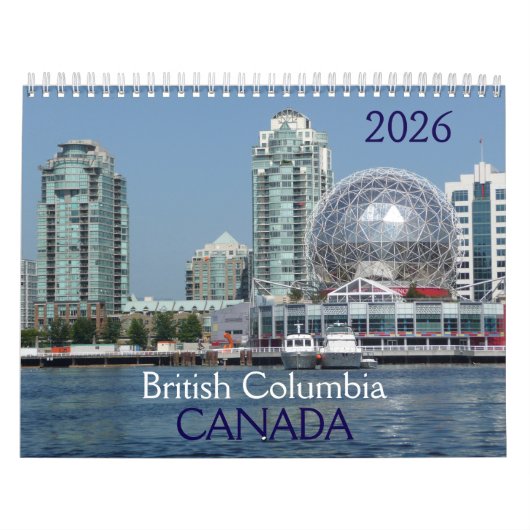 British Columbia  Canada 2026 Calendar Kalender (Hoes)