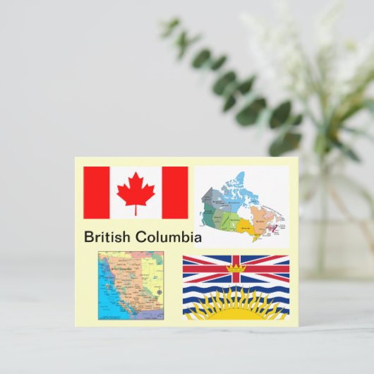 British Columbia Canada Briefkaart (Staand voorkant)