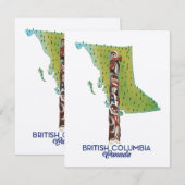 British Columbia Canada kaart poster. (Voorkant / Achterkant)