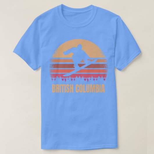 British Columbia Canada Snowboarding Outdoor Vinta T-shirt (Design voorkant)
