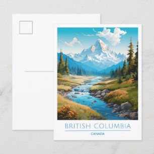 British Columbia Canada Vintage Travel Briefkaart