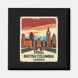 British Columbia Canada Vintage Travel Touri jaren Magneet