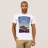 British Columbia Canada Wolf poster T-shirt (Voorkant volledig)