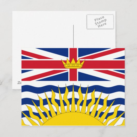 British Columbia Flag Briefkaart (Voorkant / Achterkant)