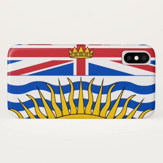 British Columbia Flag Case-Mate iPhone Case (Achterkant (horizontaal))