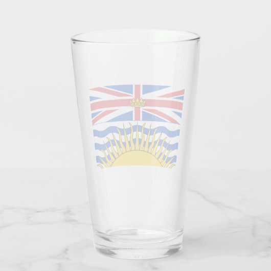 British Columbia Flag Glas (Achterkant)