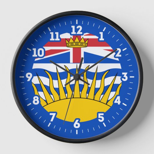 British Columbia Flag grafische wijzerplaat (Voorkant)