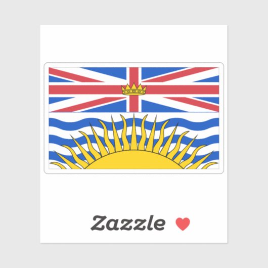 British Columbia Flag Graphic Sticker (Vel)
