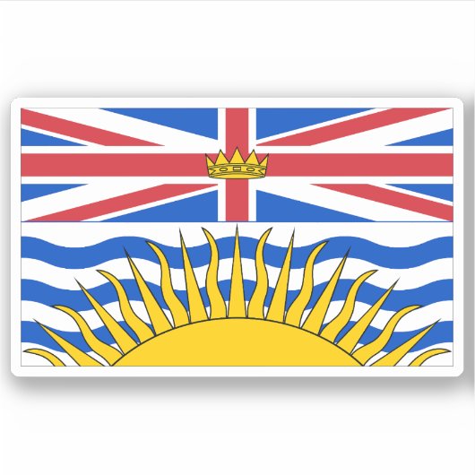 British Columbia Flag Graphic Sticker (Voorkant)