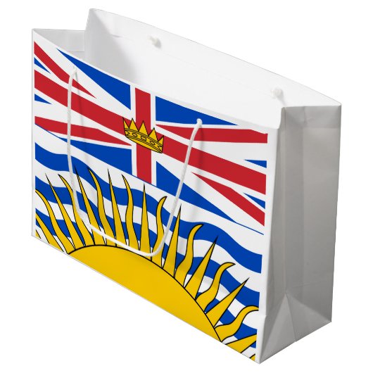British Columbia Flag Groot Cadeauzakje (Voorkant Gekanteld)