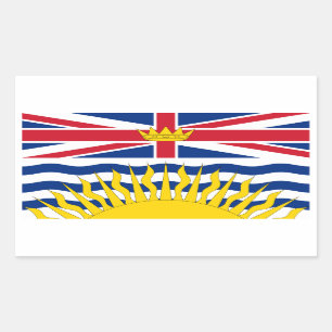 British Columbia Flag Rechthoekige Sticker