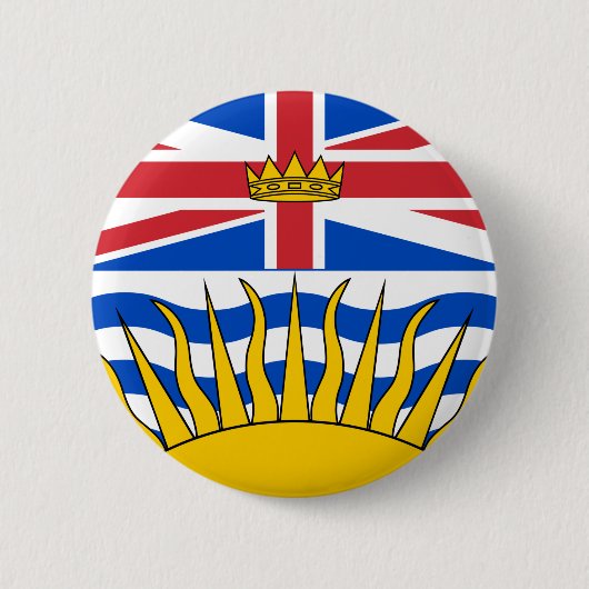 British Columbia Flag Ronde Button 5,7 Cm (Voorkant)