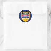 British Columbia Flag Ronde Sticker (Tas)