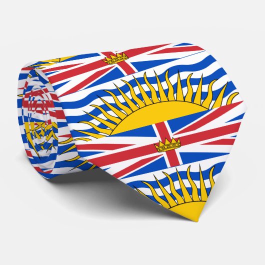 British Columbia Flag Stropdas (Opgerold)