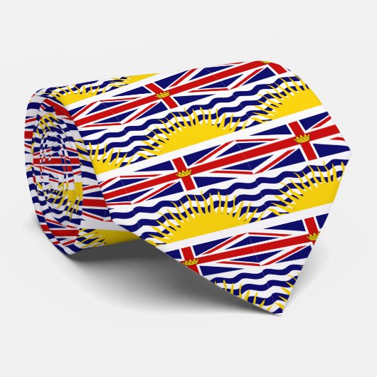 British Columbia Flag Stropdas (Opgerold)