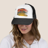 British Columbia Flag Trucker Hat Pet (In situ)