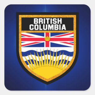 British Columbia Flag Vierkante Sticker