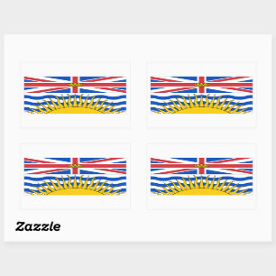 British Columbia Flags Graphic Rechthoekige Sticker
