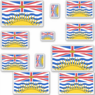 British Columbia Flags Graphic Sticker