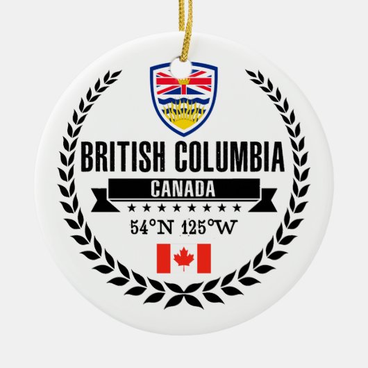 British Columbia Keramisch Ornament (Voorkant)