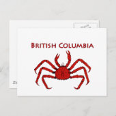British Columbia King Crab Briefkaart (Voorkant / Achterkant)