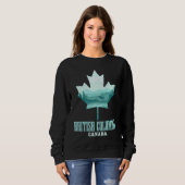 British Columbia Maple Leaf Moose Vancouver Vintag Trui (Voorkant volledig)