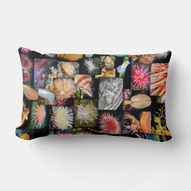British Columbia Marine Species Collage Pillow Kussen (Voorkant)