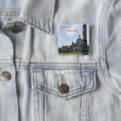 British Columbia Parliament - Victoria, Canada Vierkante Button 5,1 Cm (In situ)