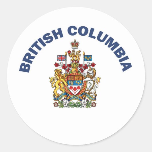 British Columbia Ronde Sticker (Voorkant)