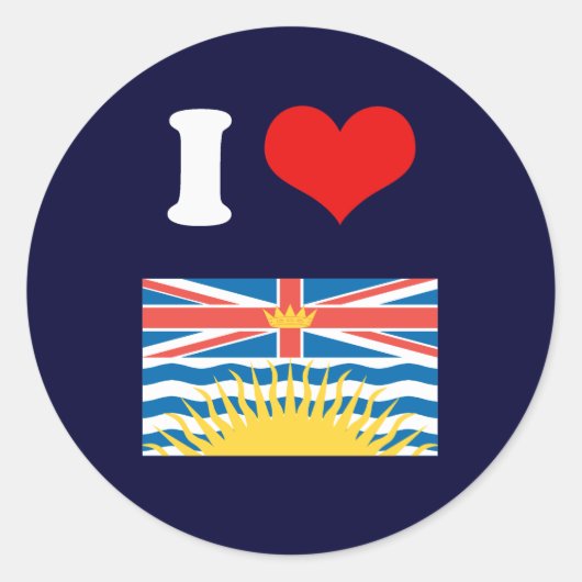 BRITISH COLUMBIA RONDE STICKER (Voorkant)