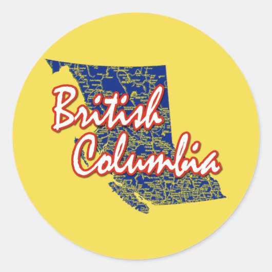 British Columbia Ronde Sticker (Voorkant)